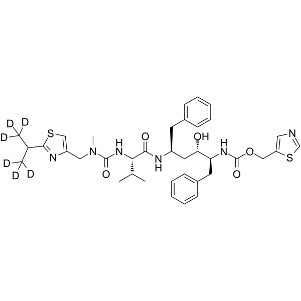 Ritonavir-d<sub>6</sub> Chemical Structure