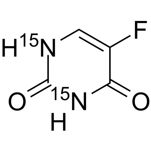 5-Fluorouracil-<sup>15</sup>N<sub>2</sub> Chemical Structure