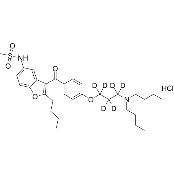 Dronedarone-d<sub>6</sub> hydrochloride Chemical Structure