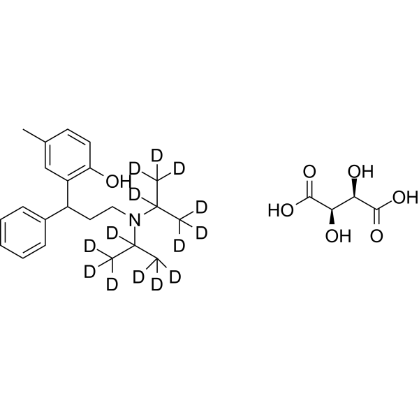 (Rac)-Tolterodine-d<sub>14</sub> tartrate Chemical Structure