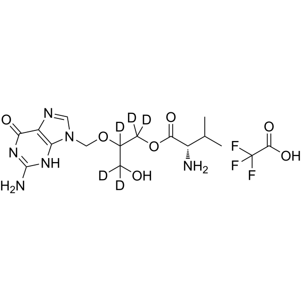 Valganciclovir-d<sub>5</sub> TFA Chemical Structure