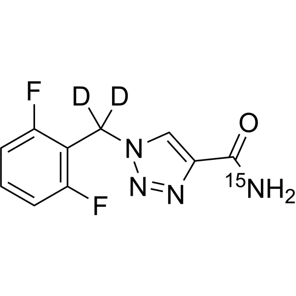Rufinamide-<sup>15</sup>N,d<sub>2</sub> Chemical Structure