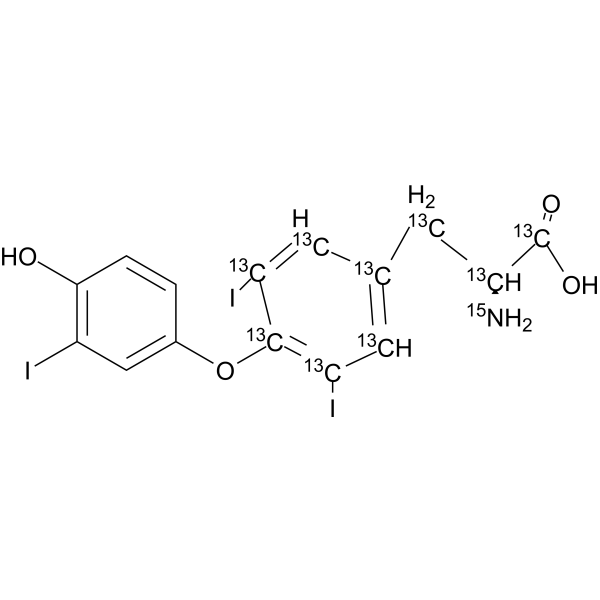 Liothyronine-<sup>13</sup>C<sub>9</sub>,<sup>15</sup>N Chemical Structure