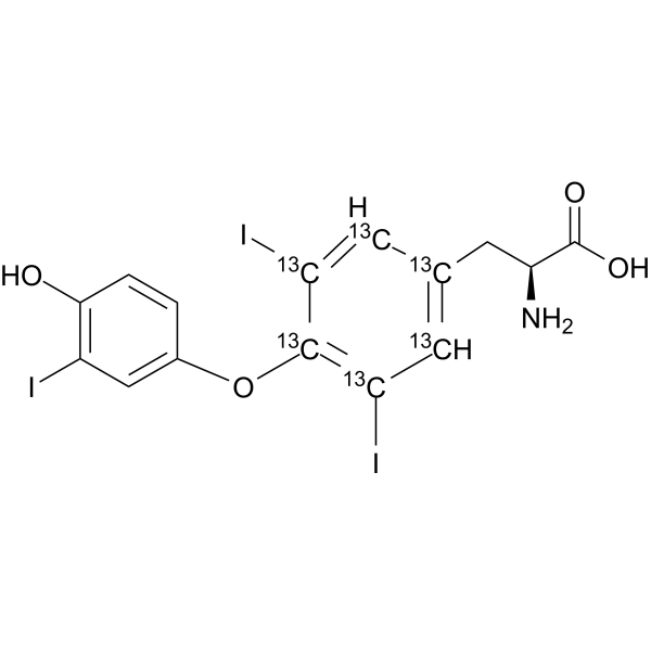 Liothyronine-13C6-1 Chemical Structure
