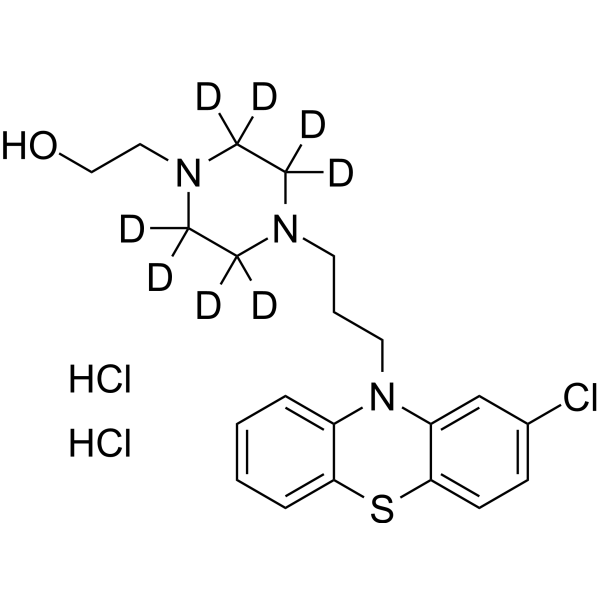 Perphenazine-d<sub>8</sub> dihydrochloride Chemical Structure