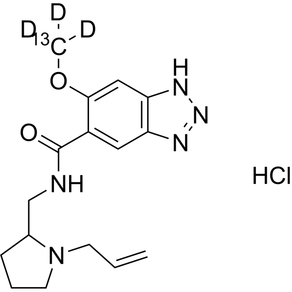 Alizapride-<sup>13</sup>C,d<sub>3</sub> hydrochloride Chemical Structure