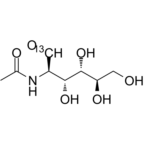 N-Acetyl-D-glucosamine-<sup>13</sup>C Chemical Structure