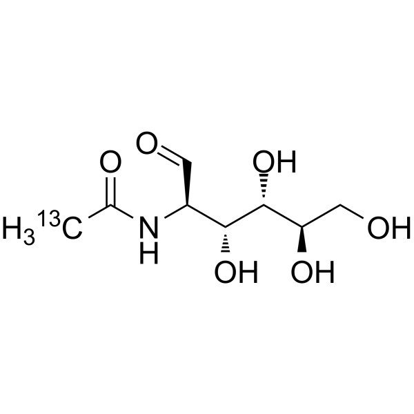 N-Acetyl-D-glucosamine-<sup>13</sup>C-2 Chemical Structure