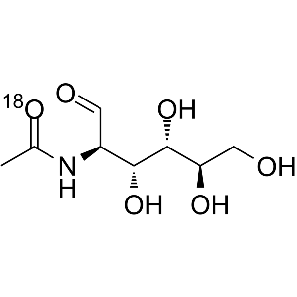 N-Acetyl-D-glucosamine-<sup>18</sup>O Chemical Structure