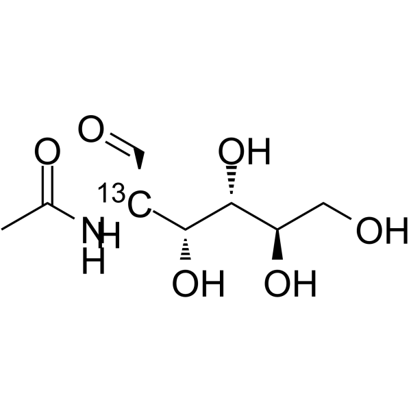 N-Acetyl-D-glucosamine-<sup>13</sup>C-3 Chemical Structure