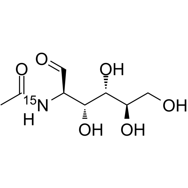 N-Acetyl-D-glucosamine-<sup>15</sup>N Chemical Structure