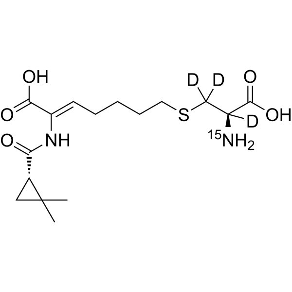 Cilastatin-<sup>15</sup>N,d<sub>3</sub> Chemical Structure