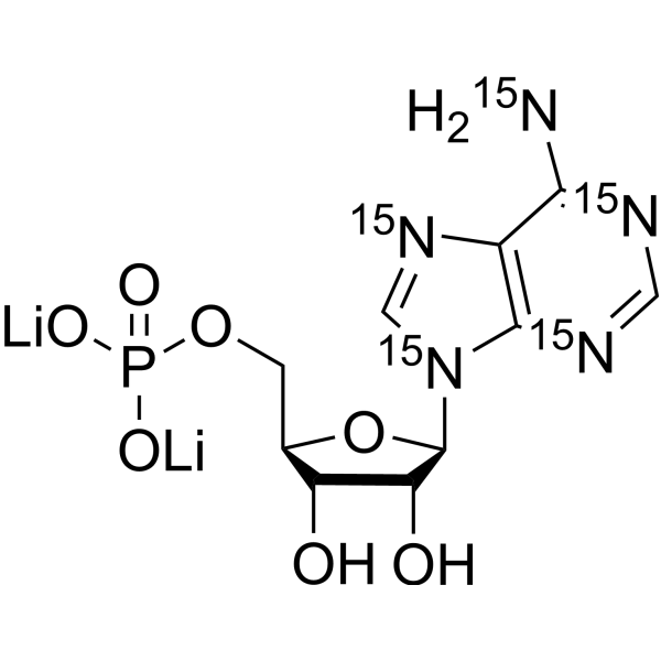 Adenosine monophosphate-<sup>15</sup>N<sub>5</sub> dilithium Chemical Structure