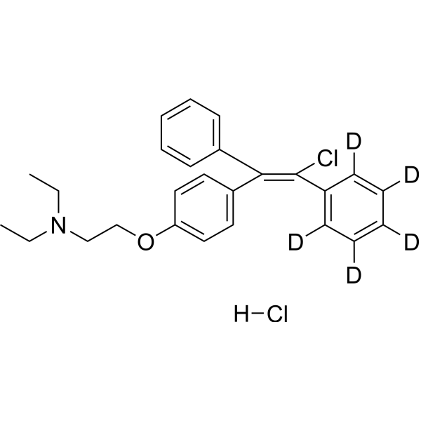 Clomifene-d<sub>5</sub> hydrochloride Chemical Structure