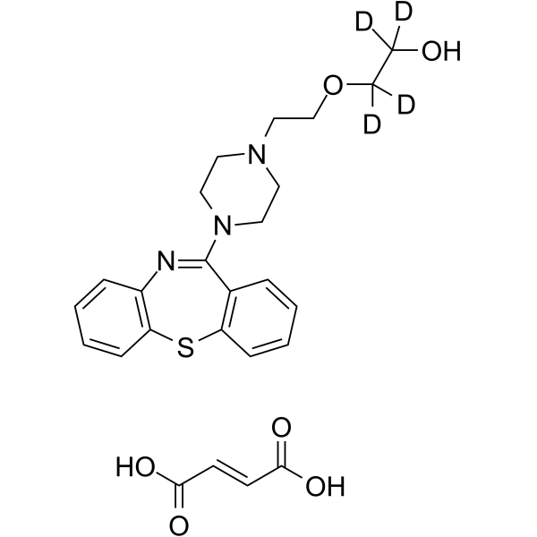 Quetiapine-d<sub>4</sub> fumarate Chemical Structure