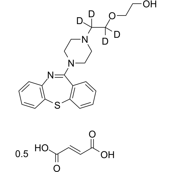 Quetiapine-d<sub>4</sub> hemifumarate Chemical Structure