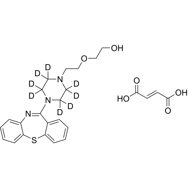 Quetiapine hemifumarate-d<sub>8</sub> Chemical Structure
