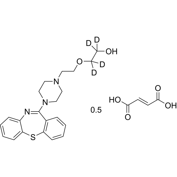Quetiapine-d<sub>4</sub>-1 fumarate Chemical Structure