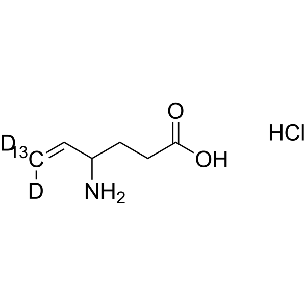 Vigabatrin-<sup>13</sup>C,d<sub>2</sub> hydrochloride Chemical Structure