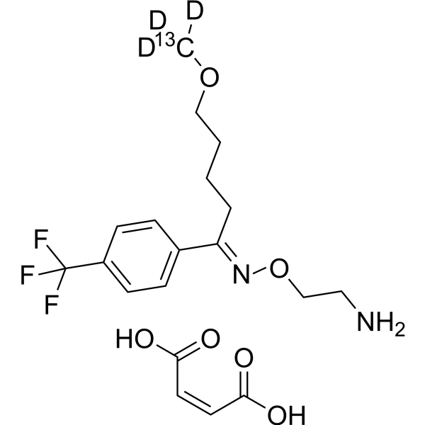 Fluvoxamine-<em>13</em><em>C, d</em>3 maleate