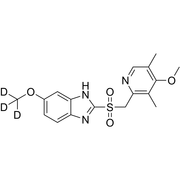 Omeprazole metabolite Omeprazole sulfone (methoxy-d<sub>3</sub>) Chemical Structure