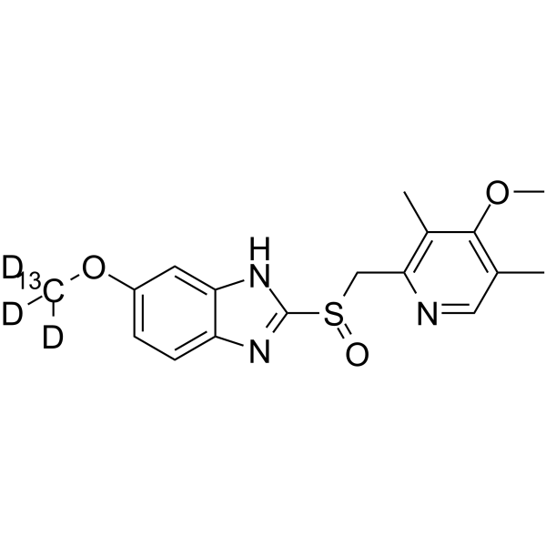 Omeprazole-<sup>13</sup>C,d<sub>3</sub> Chemical Structure