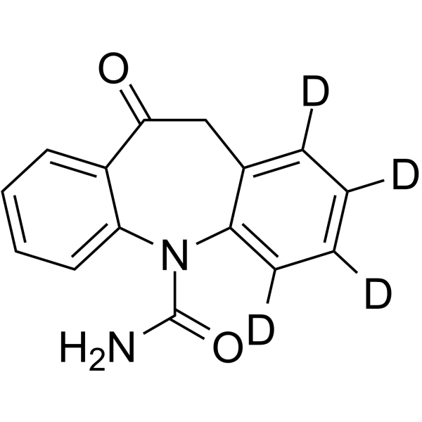 Oxcarbazepine-d<sub>4</sub> Chemical Structure