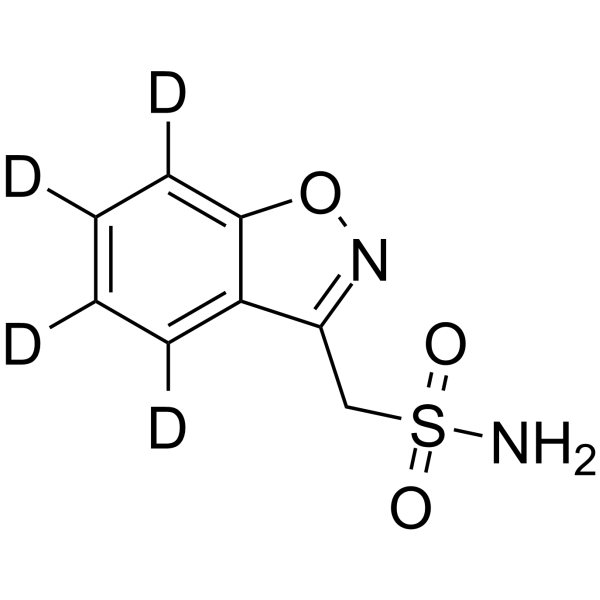 Zonisamide-d<sub>4</sub> Chemical Structure