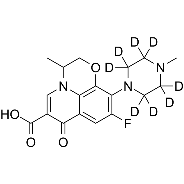 Ofloxacin-d<sub>8</sub> Chemical Structure