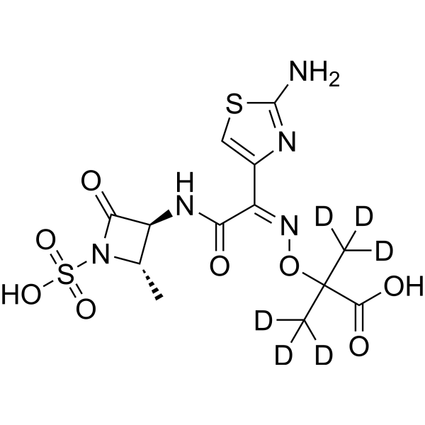 Aztreonam-d<sub>6</sub> Chemical Structure