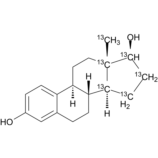 Estradiol-<sup>13</sup>C<sub>6</sub> Chemical Structure