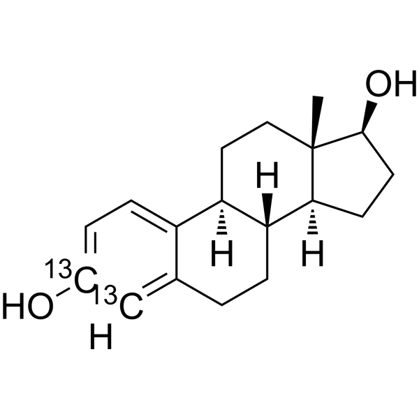 Estradiol-<sup>13</sup>C<sub>2</sub> Chemical Structure