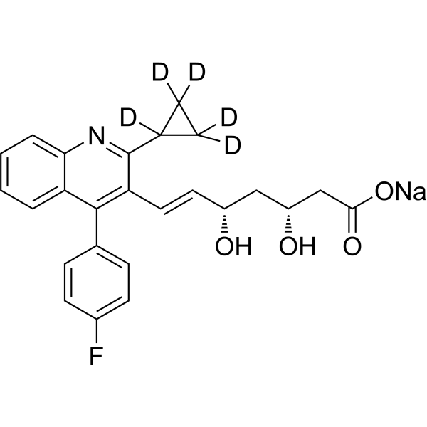 Pitavastatin-d<sub>5</sub> sodium Chemical Structure