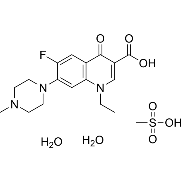 Pefloxacin mesylate dihydrate Chemical Structure