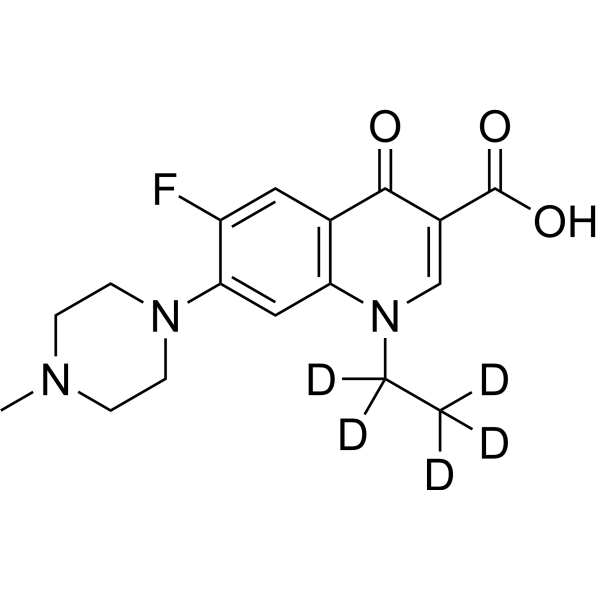 Pefloxacin-d<sub>5</sub> Chemical Structure