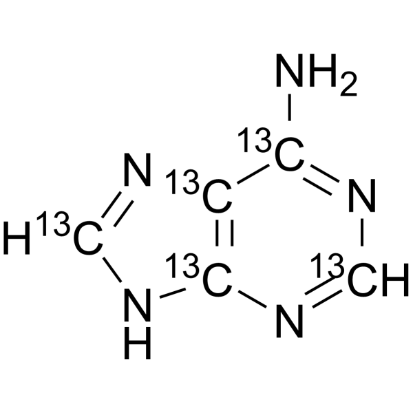 Adenine-<sup>13</sup>C<sub>5</sub> Chemical Structure