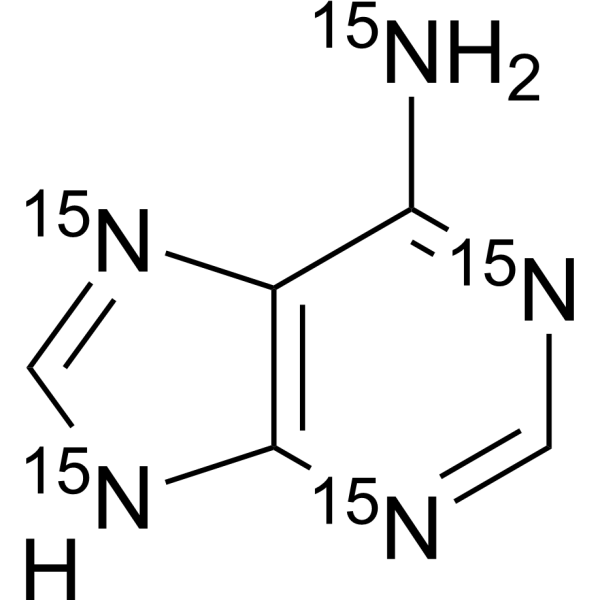 Adenine-<sup>15</sup>N<sub>5</sub> Chemical Structure