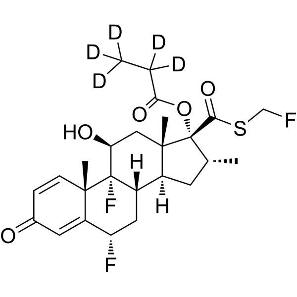 Fluticasone propionate-d<sub>5</sub> Chemical Structure
