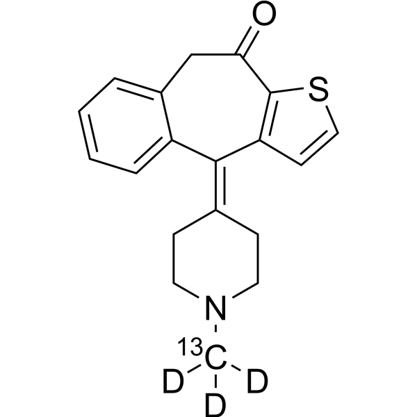 Ketotifen-<sup>13</sup>C,d<sub>3</sub> Chemical Structure