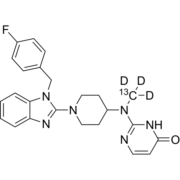 Mizolastine-<sup>13</sup>C,d<sub>3</sub> Chemical Structure