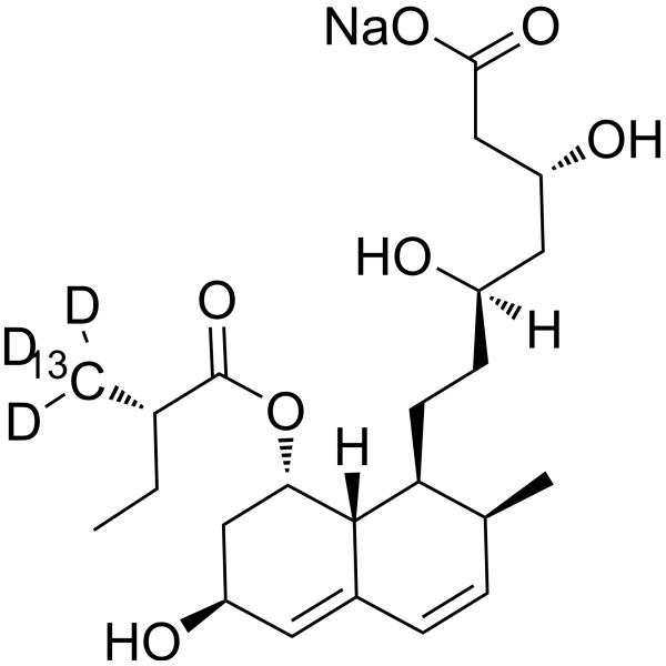 Pravastatin-<sup>13</sup>C,d<sub>3</sub> sodium Chemical Structure