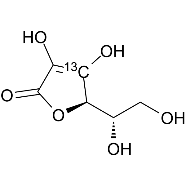 L-Ascorbic acid-<sup>13</sup>C-2 Chemical Structure