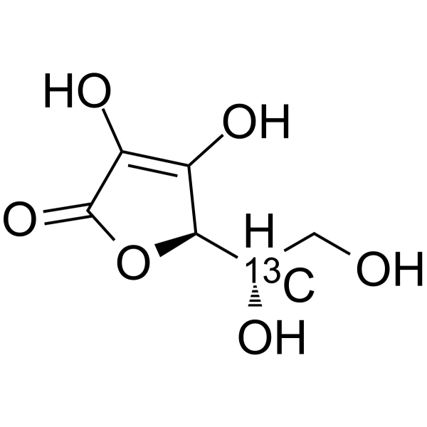 L-Ascorbic acid-<sup>13</sup>C-3 Chemical Structure