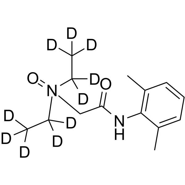 N-Oxide Lidocaine-d<sub>10</sub> Chemical Structure