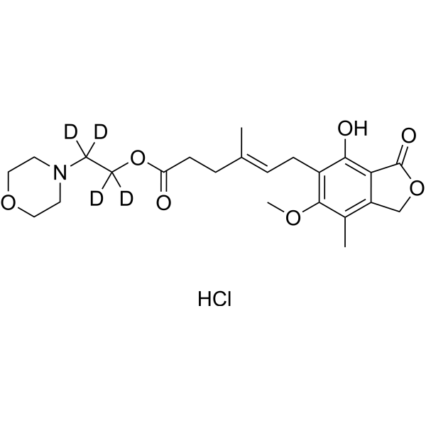 Mycophenolate Mofetil-d<sub>4</sub> hydrochloride Chemical Structure