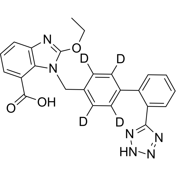 Candesartan-d<sub>4</sub> Chemical Structure
