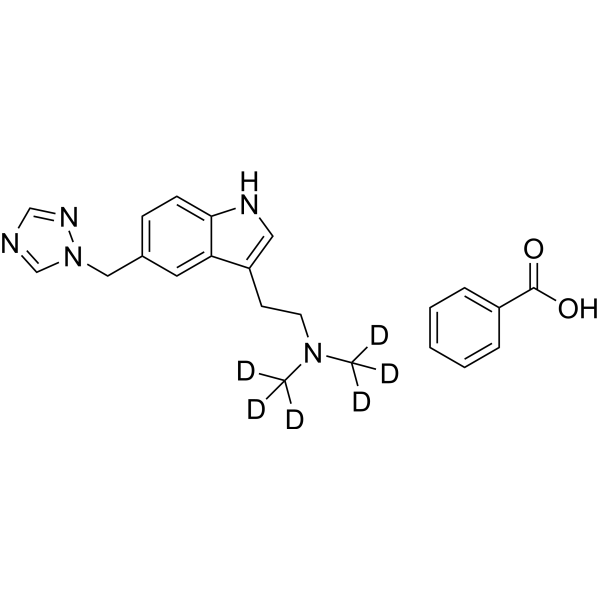 Rizatriptan-d<sub>6</sub> benzoate Chemical Structure