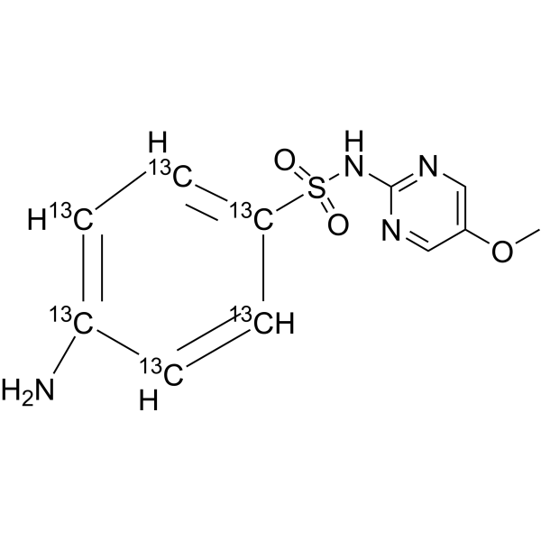 Sulfameter-<sup>13</sup>C<sub>6</sub> Chemical Structure