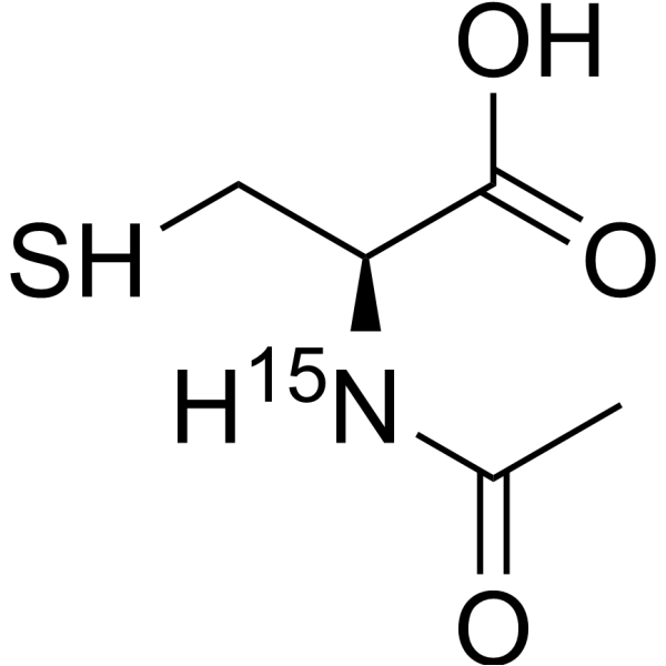 Acetylcysteine-<sup>15</sup>N Chemical Structure