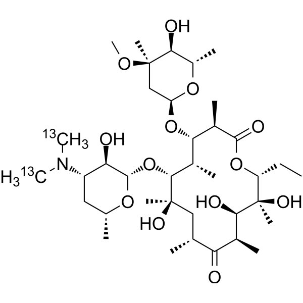 Erythromycin-<sup>13</sup>C<sub>2</sub> Chemical Structure